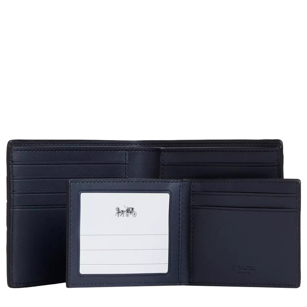 Interior View of Coach 3 In 1 Wallet In Signature Canvas With Varsity Stripe - Midnight Navy Multi CW385