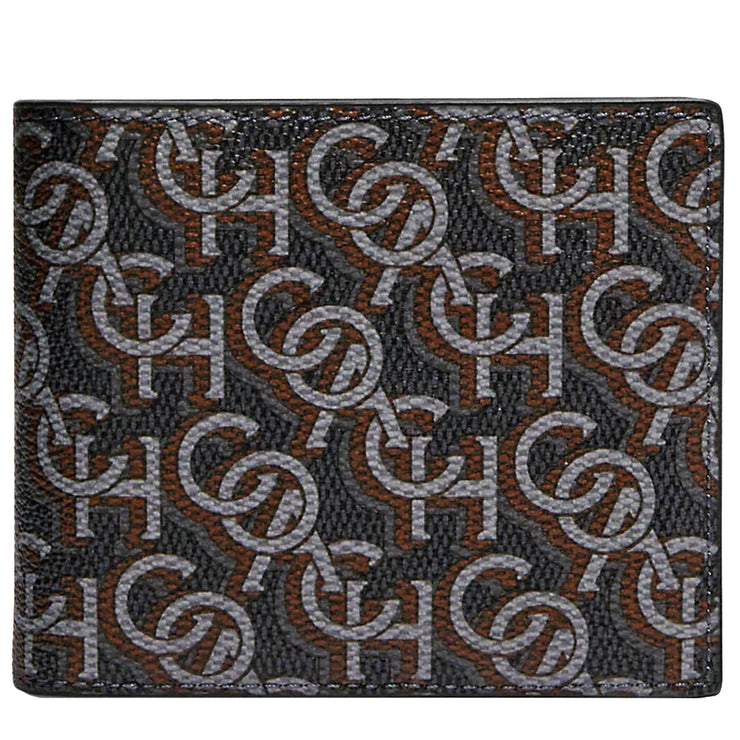 Coach Snap Wallet With Horse And Carriage Dot Print in Black C4104