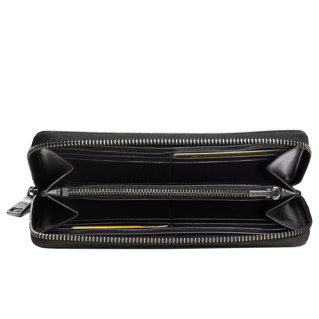 Buy Coach Accordion Wallet In Signature Canvas in Charcoal/ Black