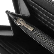 Closeup of Coach Accordion Wallet In Signature Canvas - Charcoal/ Black CY405