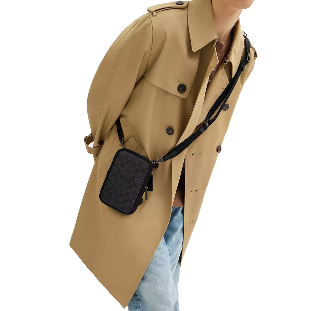 Buy Coach Aden Crossbody Bag In Signature Canvas in Charcoal