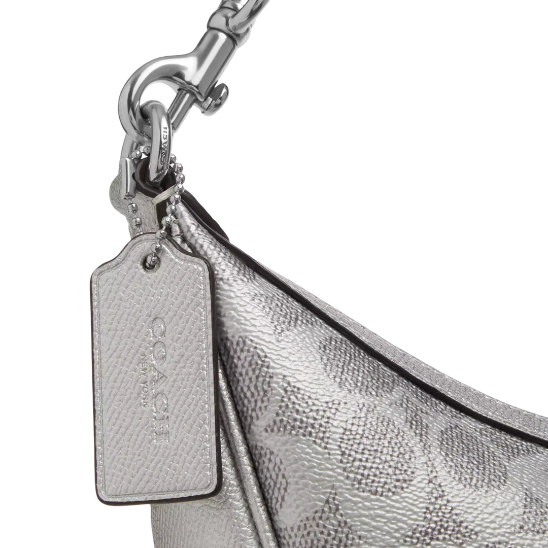 Coach Aria Shoulder Bag In Signature Canvas - Gray/ Silver CCL27