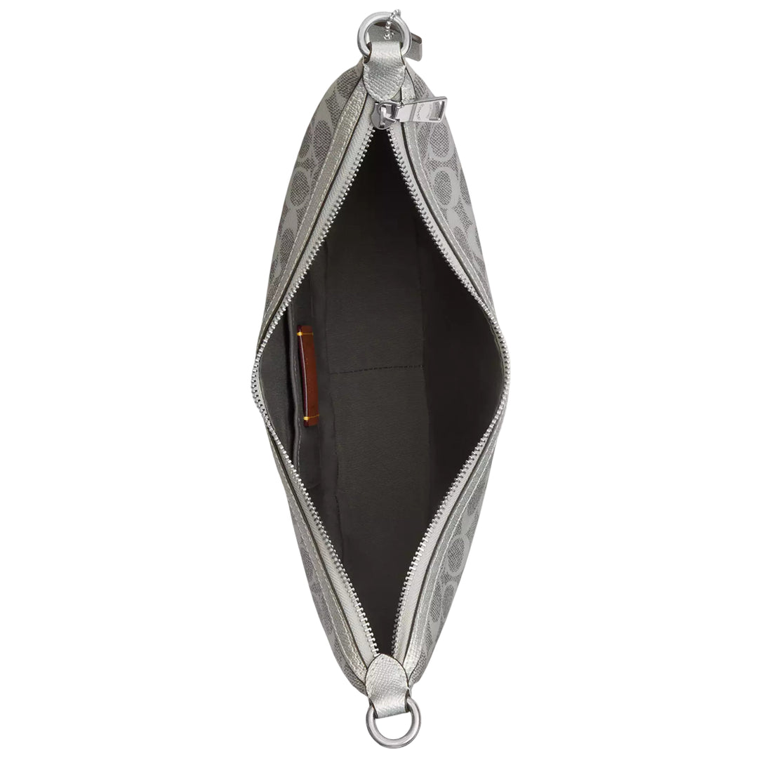 Coach Aria Shoulder Bag In Signature Canvas - Gray/ Silver CCL27