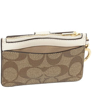 Buy Coach Attachment Card Case In Signature Canvas in Khaki/ Chalk C7398 Online in Singapore | PinkOrchard.com