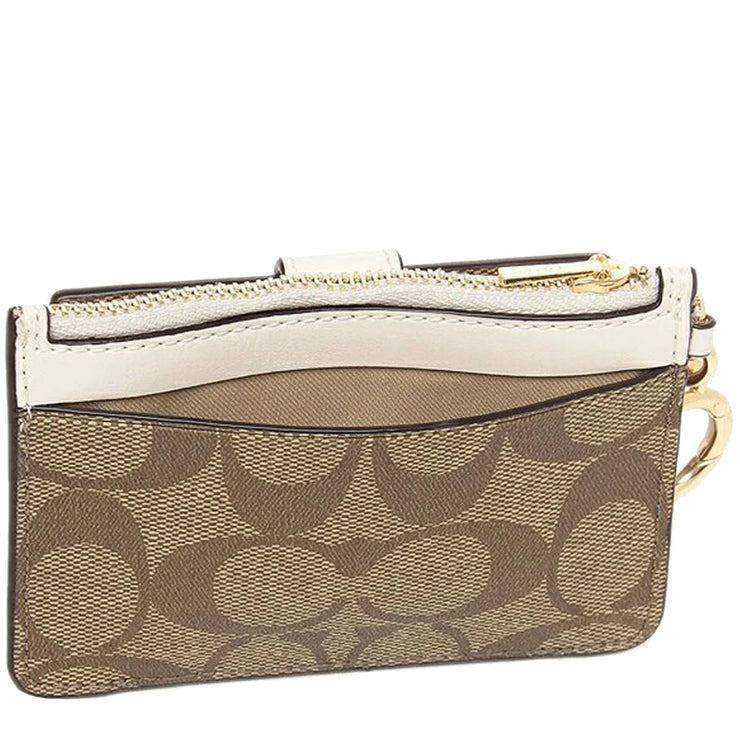 Coach Attachment Card Case in Signature Canvas in Chalk or