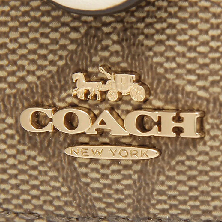 Buy Coach Attachment Card Case In Signature Canvas in Khaki/ Chalk C7398 Online in Singapore | PinkOrchard.com