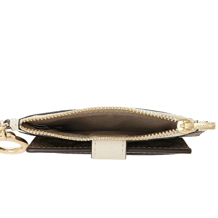 Buy Coach Attachment Card Case In Signature Canvas in Khaki/ Chalk C7398 Online in Singapore | PinkOrchard.com