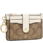 Buy Coach Attachment Card Case In Signature Canvas in Khaki/ Chalk C7398 Online in Singapore | PinkOrchard.com