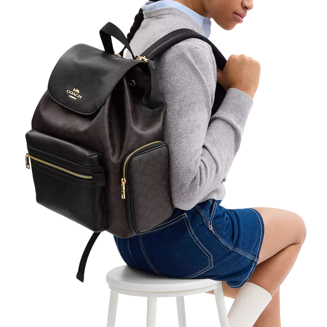 baby backpack in signature canvas coach Coach Baby Backpack Bag In Signature Canvas CZ187