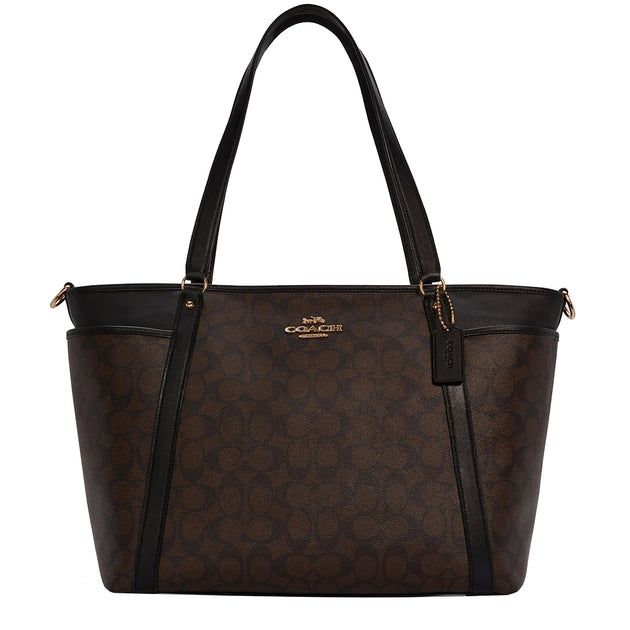 Coach Baby Bag In Signature Canvas in Brown/ Black c4071 – PinkOrchard.com