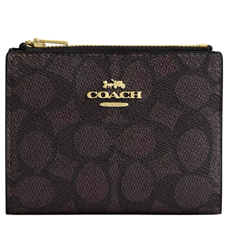 Buy Coach Bifold Wallet In Signature Canvas in Walnut/ Black CW803 Online in Singapore | PinkOrchard.com