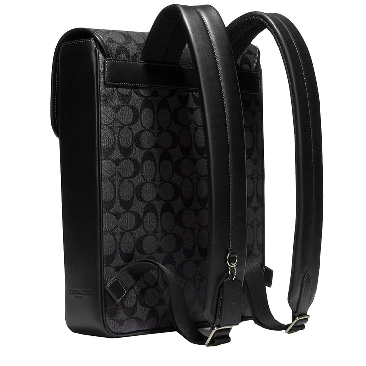 Buy Coach Blaine Backpack Bag In Signature Canvas in Charcoal CJ575 Online in Singapore