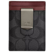 Buy Coach Boxed 3 In 1 Card Case Gift Set In Colorblock Signature Canvas in Charcoal/ Wine CF341 Online in Singapore | PinkOrchard.com