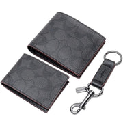 Buy Coach Boxed 3 In 1 Wallet Gift Set In Signature Canvas In Black/ Oxblood 41346 Online in Singapore | PinkOrchard.com