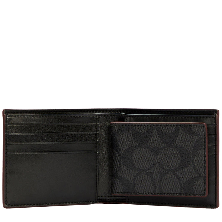Buy Coach Boxed 3 In 1 Wallet Gift Set In Signature Canvas In Black/ Oxblood 41346 Online in Singapore | PinkOrchard.com