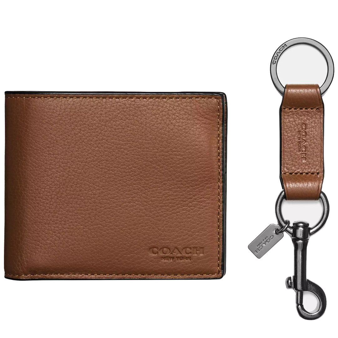 Buy Coach Boxed 3 In 1 Wallet Gift Set in Dark Saddle CS433 Online