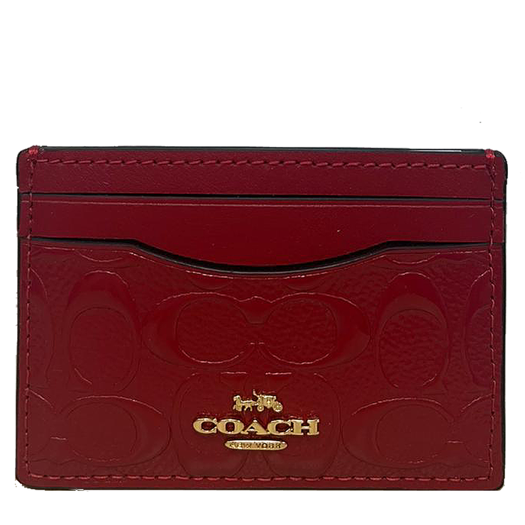 Buy Coach Boxed Anna Foldover Clutch Crossbody Bag And Card Case Set In Signature Leather in Electric Red CH359 Online in Singapore | PinkOrchard.com