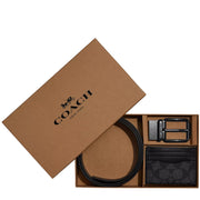 Buy Coach Boxed Card Case And Belt Gift Set In Colorblock Signature Canvas In Charcoal/ Black CQ082 Online in Singapore | PinkOrchard.com