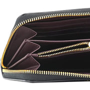 Coach Boxed Long Zip Around Wallet In Signature Leather in Black cf464