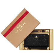 Buy Coach Boxed Long Zip Around Wallet In Signature Leather in Black cf464 Online in Singapore | PinkOrchard.com
