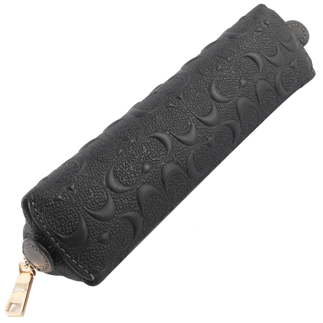 Coach Boxed Pencil Case And Id Lanyard Set In Signature Leather in Bla