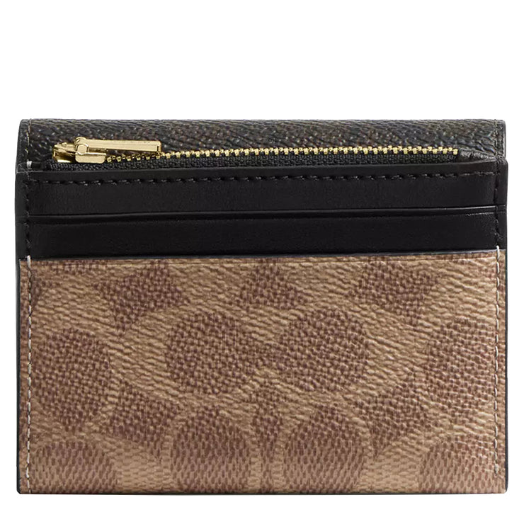 Buy Coach Card Holder Wallet In Blocked Signature Canvas in Walnut/ Tan CZ446 Online in Singapore | PinkOrchard.com