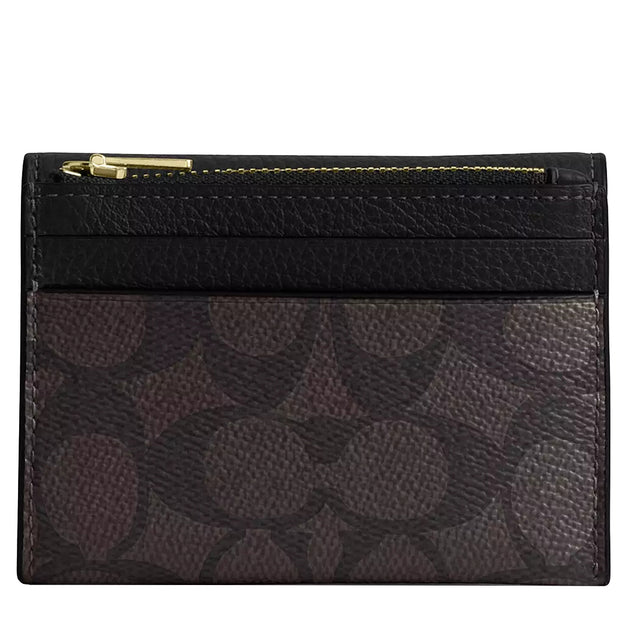 Buy Coach Card Holder Wallet In Signature Canvas in Walnut/ Black CZ034 Online in Singapore | PinkOrchard.com