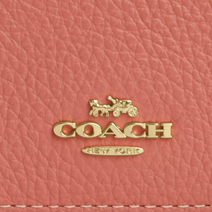Coach Card Holder Wallet In Signature Canvas With Floral Print in Sand Multi CAP30