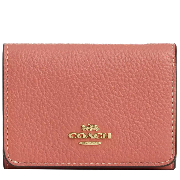 Coach Card Holder Wallet In Signature Canvas With Floral Print in Sand Multi CAP30