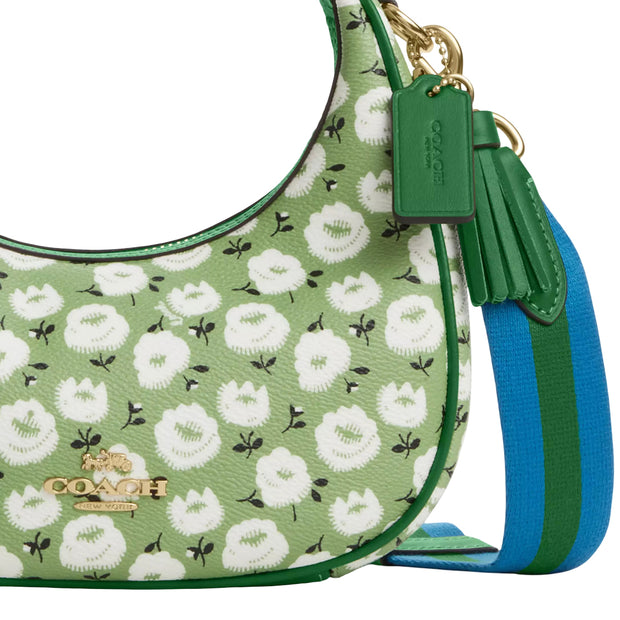 Closeup of Coach Carmen Mini Crossbody Bag With Floral Print - Kelly Multi CBI58