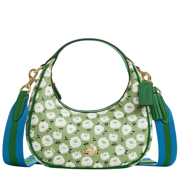 Front View of Coach Carmen Mini Crossbody Bag With Floral Print - Kelly Multi CBI58
