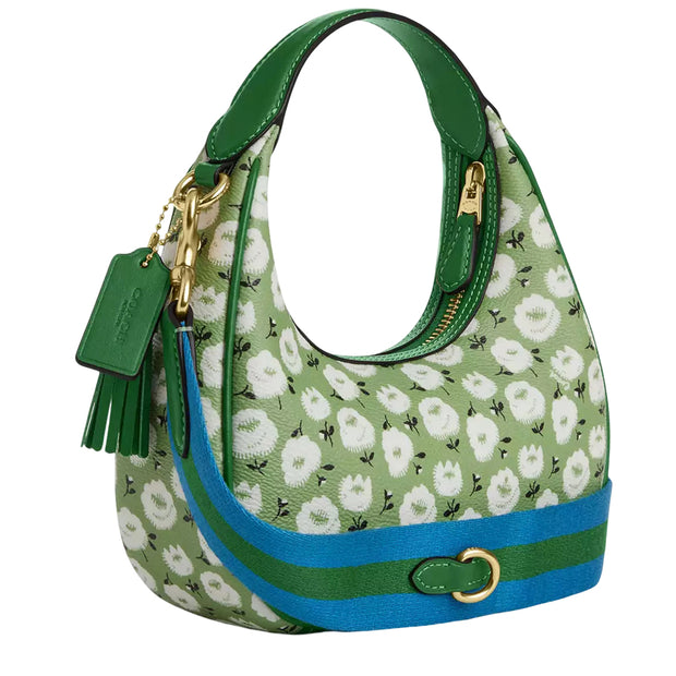 Back View of Coach Carmen Mini Crossbody Bag With Floral Print - Kelly Multi CBI58
