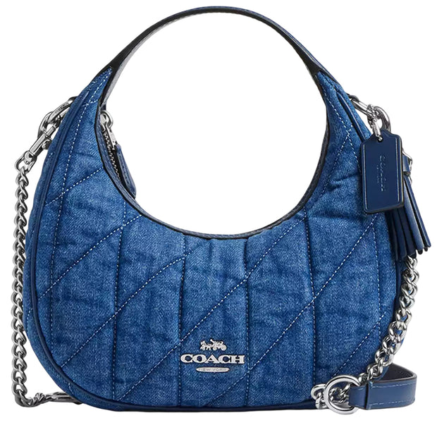 Front View of Coach Carmen Mini Crossbody Bag With Quilting - Denim CAK89