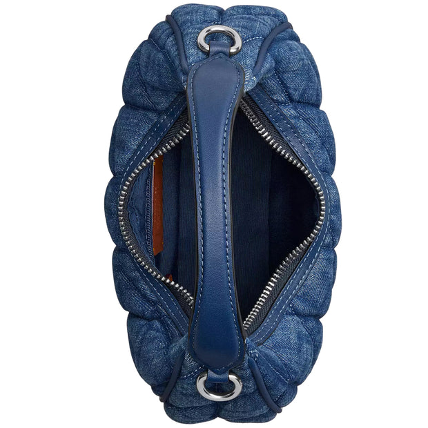 Interior View of Coach Carmen Mini Crossbody Bag With Quilting - Denim CAK89