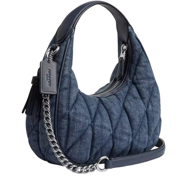 Back View of Coach Carmen Mini Crossbody Bag With Quilting - Denim CAK89
