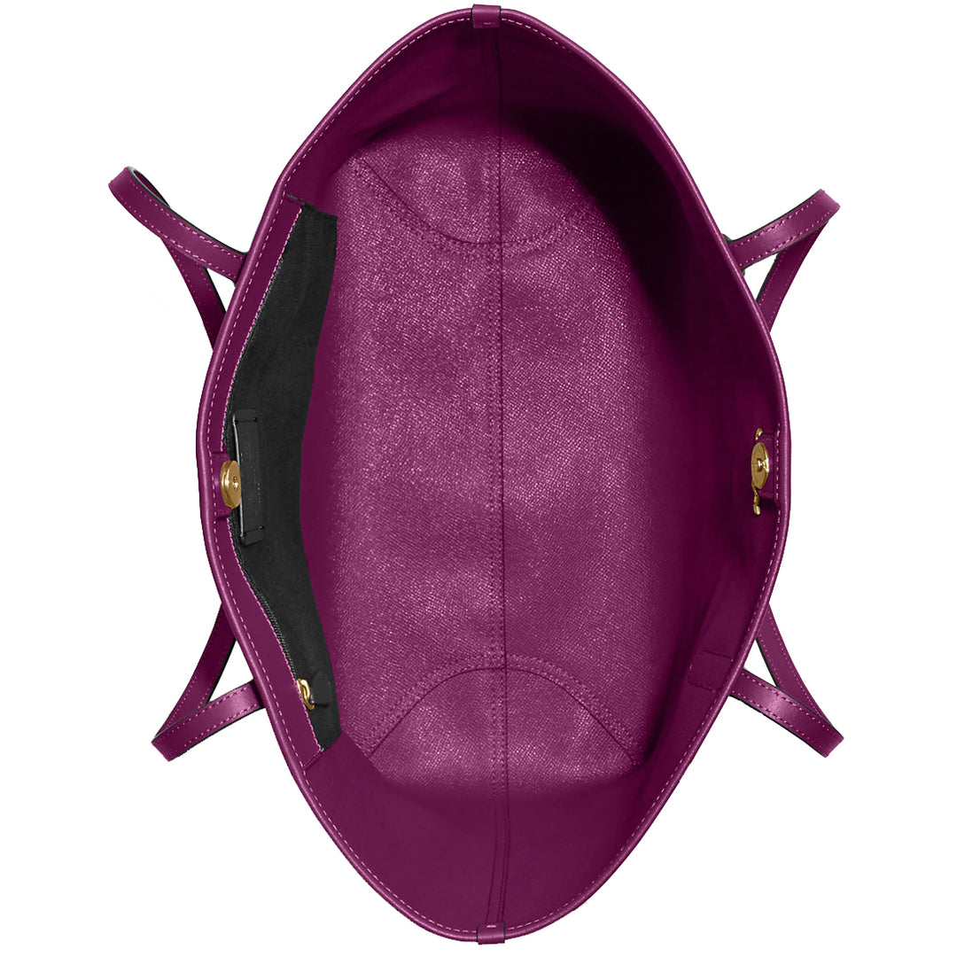 Coach City Tote Bag In Signature Canvas in Brown/ Dark Magenta