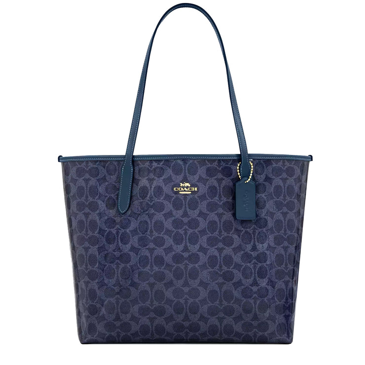 Buy Coach City Tote Bag In Signature Canvas in Dark Denim CAK30 Online in Singapore | PinkOrchard.com