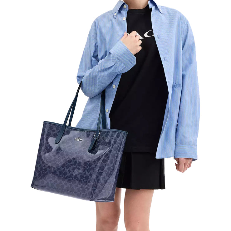 Buy Coach City Tote Bag In Signature Canvas in Dark Denim CAK30 Online in Singapore | PinkOrchard.com