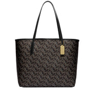 Coach City Tote Bag With Coach Monogram Print in Black CF342