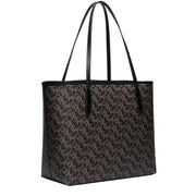 Coach City Tote Bag With Coach Monogram Print in Black CF342