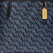 Coach City Tote Bag With Coach Monogram Print in Navy CF342