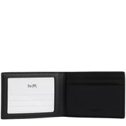 Interior View of Coach Compact Billfold Wallet In Signature Canvas - Walnut/ Black CW368