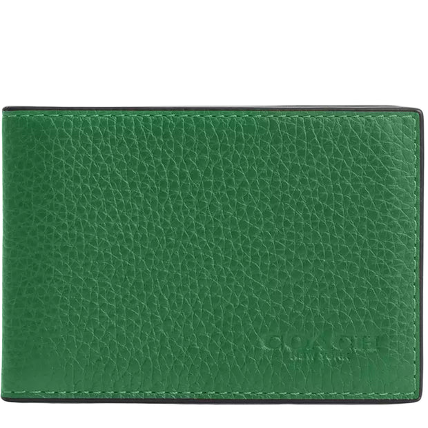 Front View of Coach Compact Billfold Wallet - Kelly CM167