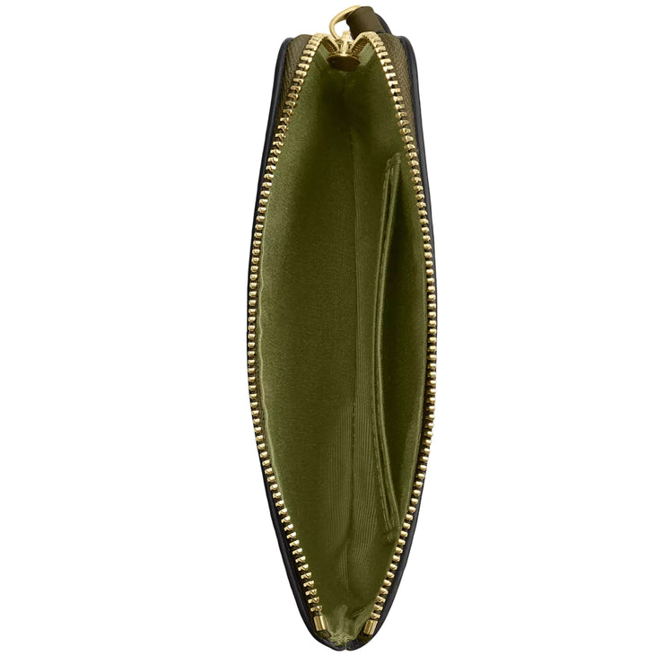 Interior View of Coach Corner Zip Wristlet In Signature Canvas - Olive CAQ75
