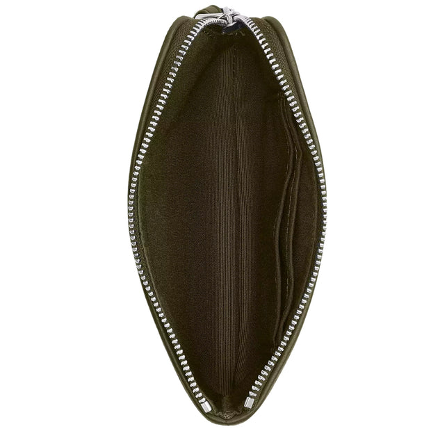 Interior View of Coach Corner Zip Wristlet In Signature Jacquard - Olive Drab/ Olive Drab CW862