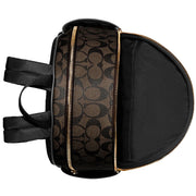 Coach Court Backpack Bag In Signature Canvas in Brown/ Black 5671