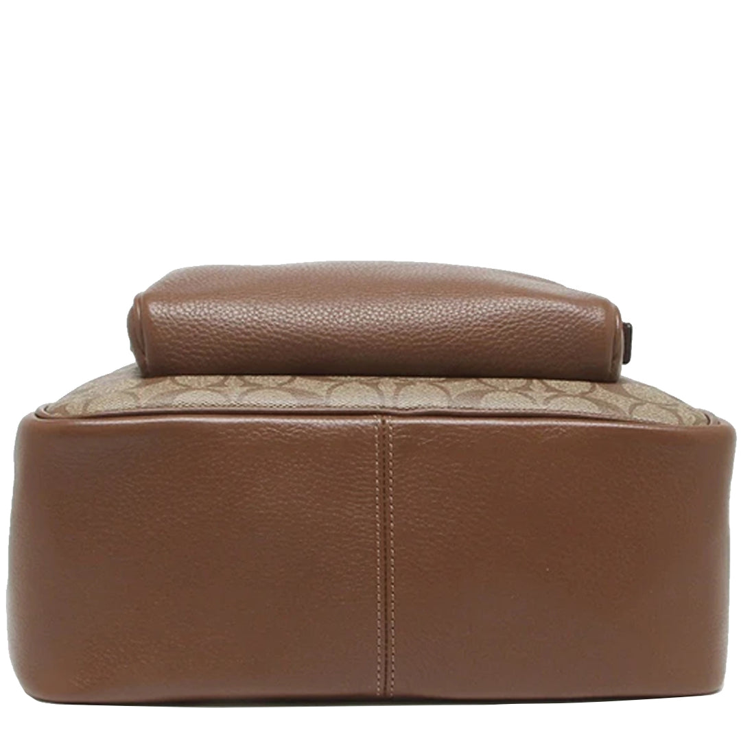 coach backpack khaki Coach Court Backpack Bag In Signature Canvas in Khaki/ Saddle 2 5671 – PinkOrchard.com