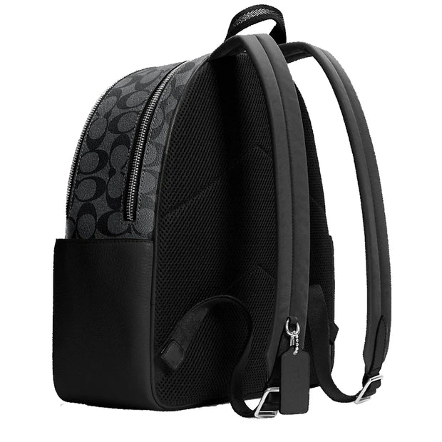 Coach Court Backpack Bag In Signature Canvas in Graphite/ Black 5671