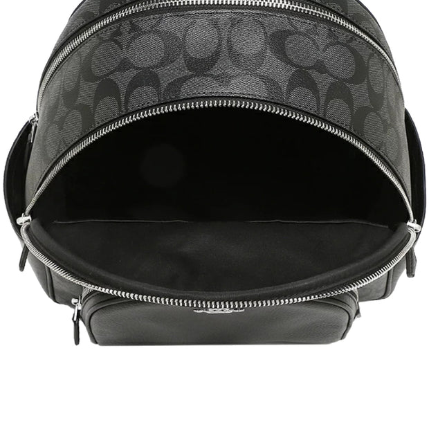 Coach Court Backpack Bag In Signature Canvas in Graphite/ Black 5671