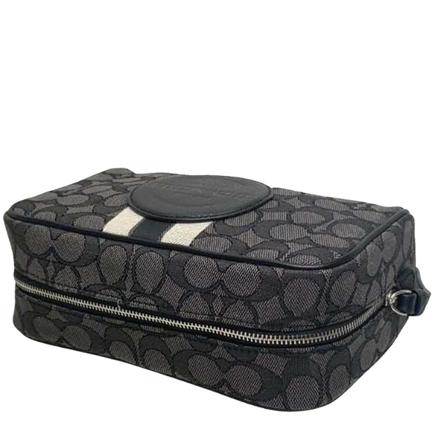 Buy Coach Dempsey Boxy Cosmetic Case Bag 20 In Signature Jacquard With Stripe And Coach Patch In Black Smoke Black Multi C9119 Online in Singapore | PinkOrchard.com